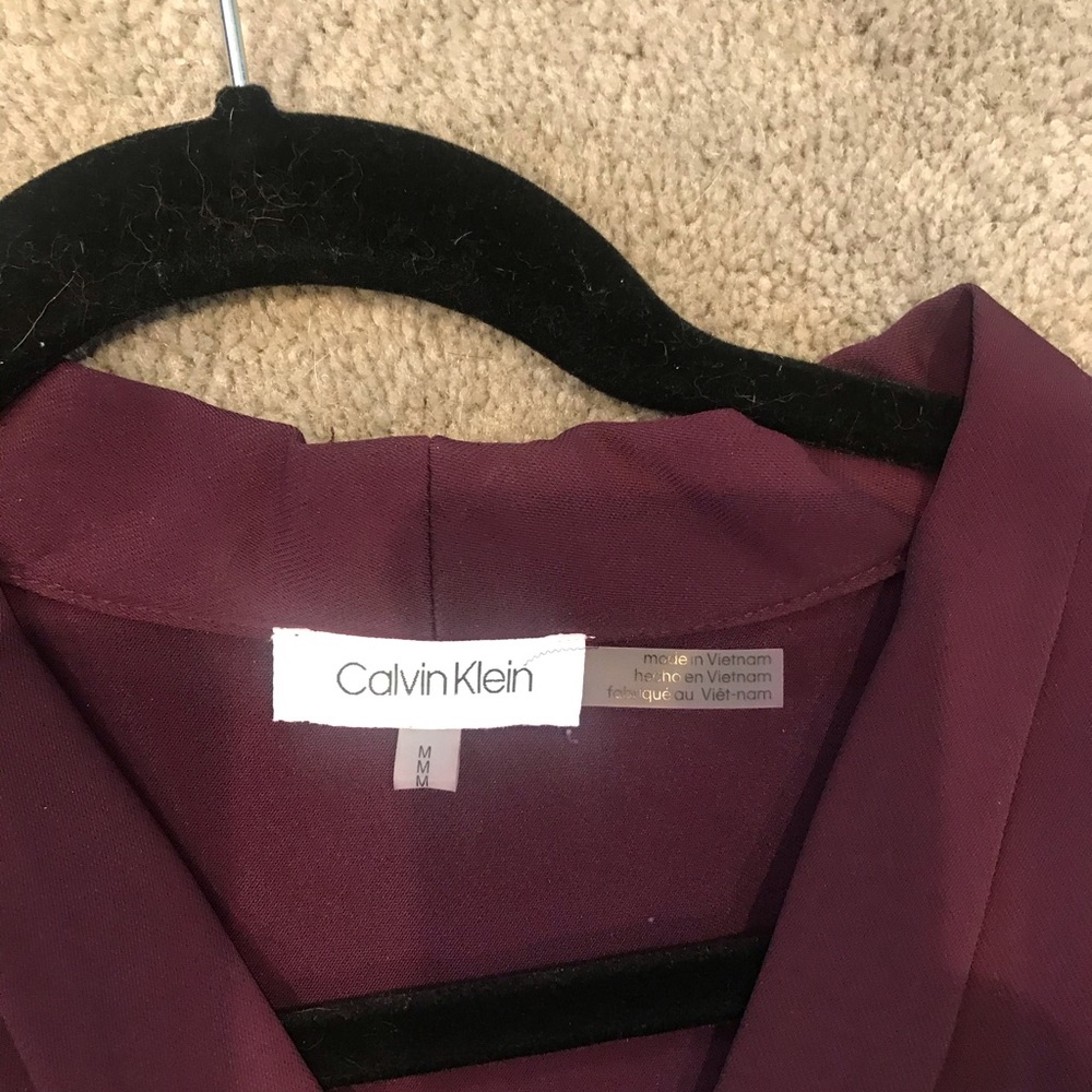 Calvin Klein plum colored  blouse